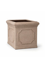Block Classic Pflanzkübel Taupe aus Fiberstone – Heritage-Optik freigestellt