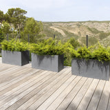 Jort Pflanzkübel Grau aus Fiberstone – Outdoor im Gartenambiente