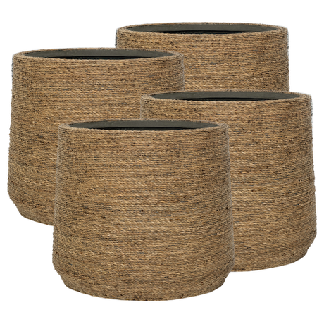 4x Patt Straw Grass handgewebter Pflanzkorb M Finestgreen [mc]