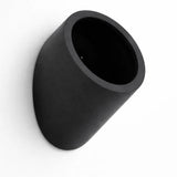 Hanging Wally Puk Wandpflanzschale Schwarz aus Fiberstone – Seitenansicht