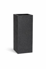 Bouvy Pflanzkübel Midnight Schwarz aus Fiberstone Granite – rund freigestellt