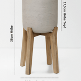 Charlie Grey Washed Feet high Größe M [v=M|ø23.5|ö16|h38|t16.5]
