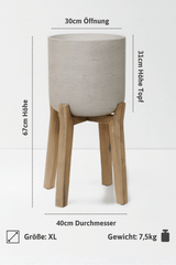 Charlie Grey Washed Feet high Größe XL [v=XL|ø40|ö30|h67|t30]
