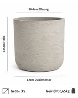 Charlie Grau Pflanzkübel Blumentopf aus robusten Fiberclay [v=xs]