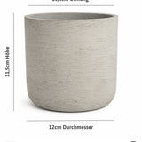 Charlie Grey Washed 3er Set Pflanzkübel Grau aus Fiberclay in Beton-Optik
