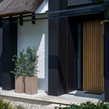 Bouvy Pflanzkübel Taupe aus Fiberstone – Seitenansicht Ø60