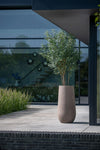 Pflanzkübel Nax Taupe, Bodenvase aus Fiberstone