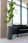 Pflanzkübel Nax Grau, Bodenvase aus Fiberstone