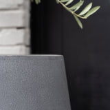 Pax Pflanzkübel Grau aus Fiberstone – Frontansicht