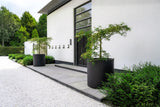 Jumbo Max Pflanzkübel Schwarz aus Fiberstone – Seitenansicht