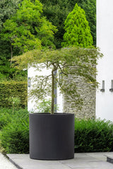 Jumbo Max Pflanzkübel Schwarz aus Fiberstone – Detailansicht Oberfläche