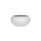 Cora Pflanzschale Matt Weiß aus Fiberstone – Größe 25 cm freigestellt [mc]