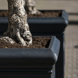 Jumbo Classic Pflanzkübel Schwarz aus Fiberstone – XXL Kübel