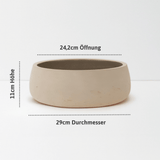 Eileen Clay Washed Pflanzschale – Maßzeichnung Größe M [v=M|ø29|ö24.2|h11]
