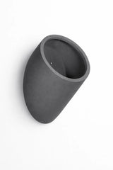 Hanging Wally Puk Wandpflanzschale Grau aus Fiberstone – runde Wandschale freigestellt