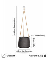 Hanging Patt Schwarz Größe M [v=M|ø16.5|ö13.2|h14]