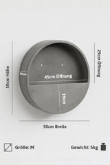 Hanging Wally Wandgefaess Fiberstone Grau Groesse XS Massangaben [v=m]