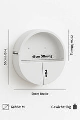 Hanging Wally Wandgefaess Fiberstone Matt weiss Groesse XS Massangaben [v=m]