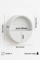 Hanging Wally Wandgefaess Fiberstone Matt weiss Groesse XS Massangaben [v=s]