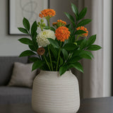 Jabari Grey Washed Vase Grau aus Fiberclay – Rough-Look in Beton-Optik