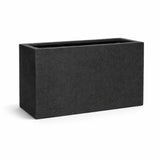 Jort Granite Pflanzkübel Midnight Schwarz aus Fiberstone – als Raumtrenner arrangiert
