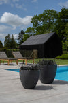 Pflanzkübel Jesslyn Schwarz in Granit-Optik aus Fiberstone