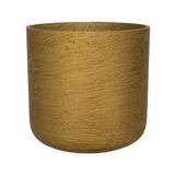 Charlie Gold Washed Pflanzkübel Gold aus Fiberclay in Beton-Optik [mc]