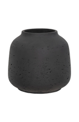 Jabari Black Washed Vase – Freisteller Produktfoto