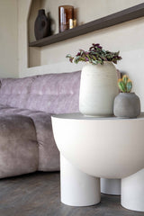 Mahir Grey Washed Vase Grau aus Fiberclay || Abgebildete Größe: L