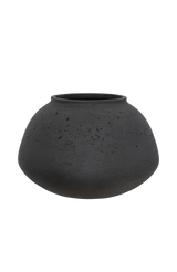 Imara Black Washed Vase – Freisteller Produktfoto