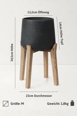 Patt Black Washed Feet high Größe M [v=M|ø23|ö13.2|h34.5|t13]