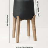 Patt Black Washed Feet high Größe XL [v=XL|ø30.5|ö19|h43.5|t18.5]