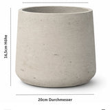 Patt Grey Washed Pflanzkübel Grau aus Fiberclay – Größe L Einzelaufnahme