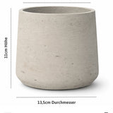 Patt Grey Washed Pflanzkübel Grau aus Fiberclay – Größe S Einzelaufnahme