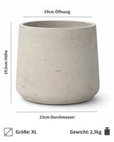Patt Grey Washed Pflanzkübel Größe XL [v=xl]