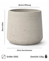 Patt Grey Washed Pflanzkübel Größe XXXL [v=xxxl]