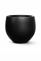Orb Pflanzkübel Schwarz aus Fiberstone – Kugelform freigestellt