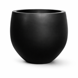 Orb Pflanzkübel Schwarz aus Fiberstone – Kugelform freigestellt