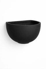 Hanging Wally Peter Wandpflanzschale Schwarz aus Fiberstone – Seitenansicht