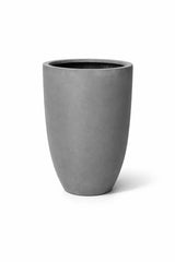 Ben Pflanzkübel Grau aus Fiberstone – konischer Kübel Seitenansicht