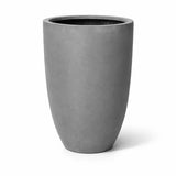 Ben Pflanzkübel Grau aus Fiberstone – konischer Kübel Seitenansicht