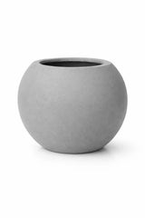 Beth Pflanzkübel Grau aus Fiberstone – Seitenansicht