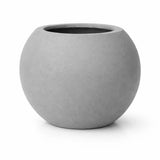 Beth Pflanzkübel Grau aus Fiberstone – Seitenansicht