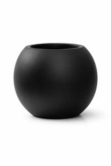 Beth Pflanzkübel Schwarz aus Fiberstone – Seitenansicht