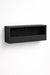 Hanging Wally Balcony Wandpflanzschale Schwarz aus Fiberstone – Seitenansicht [mc]
