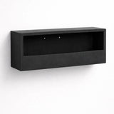 Hanging Wally Balcony Wandpflanzschale Schwarz aus Fiberstone – Seitenansicht [mc]