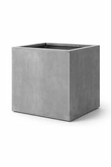 Jumbo Pflanzkübel Grau aus Fiberstone – Seitenansicht freigestellt [mc]