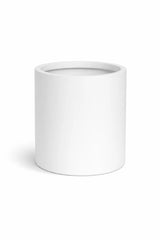 Mini Max Pflanzkübel Matt Weiß aus Fiberstone – konisch-hoher Mini-Kübel freigestellt [mc]