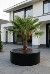 Seating Circle Sitzhocker & Pflanzkübel Schwarz aus Fiberstone