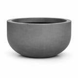 City Bowl Pflanzschale Grau aus Fiberstone – moderne Schale im Outdoor-Setting [mc]